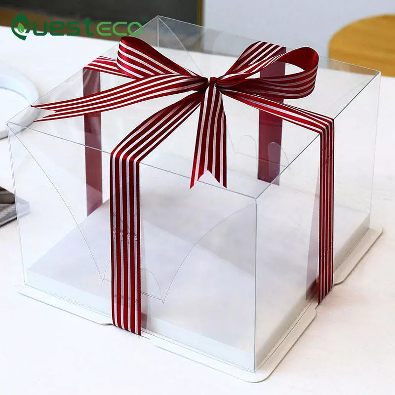8inch 10inch Transparent Square Cake Box