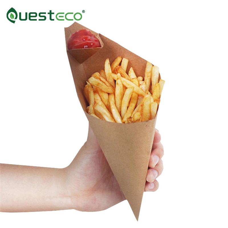 Cone Fries Paper Packaging Box