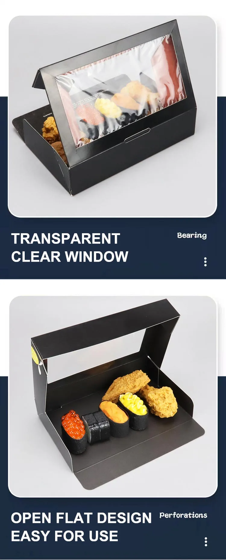 Window Sushi Paper Container