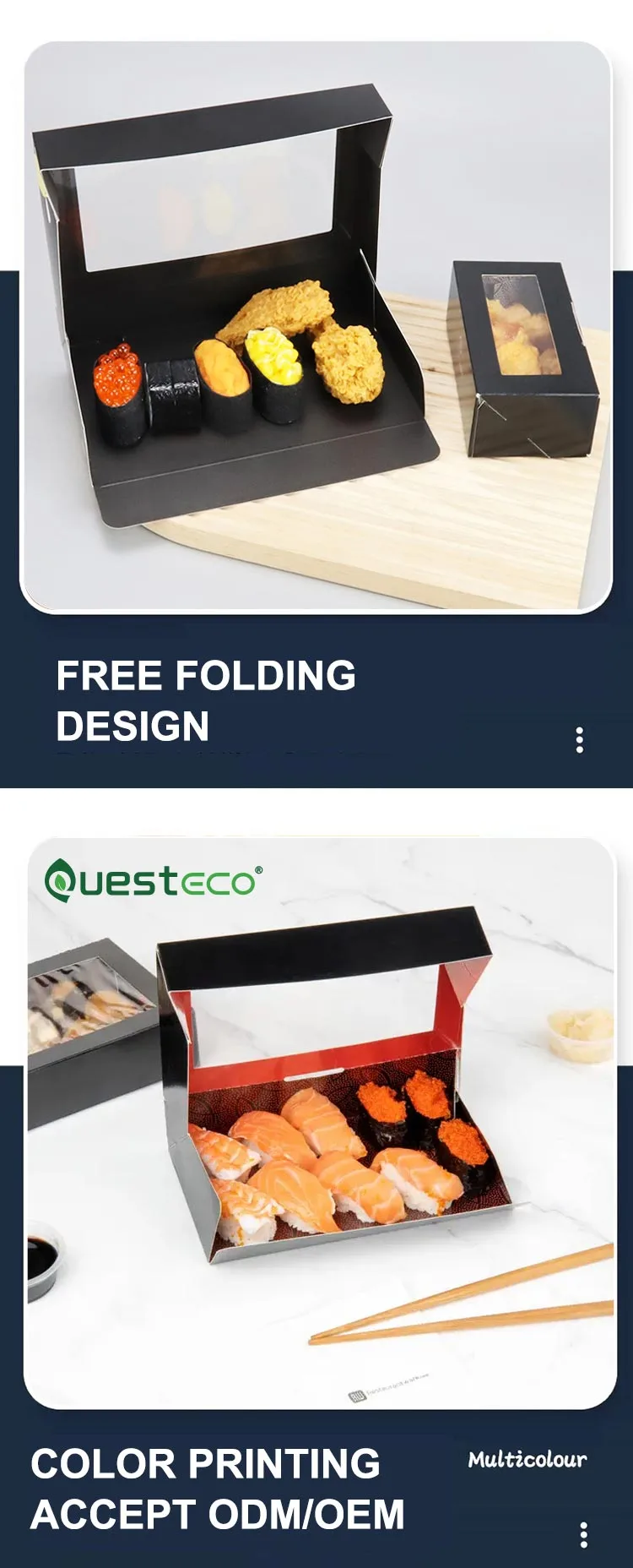 Window Sushi Paper Container