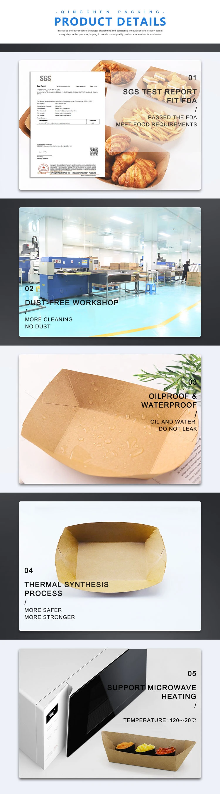 Greaseproof Kraft Food Tray