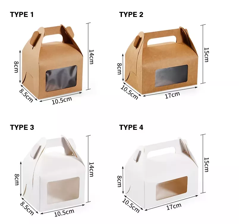 Handle Swiss Roll Cake Box
