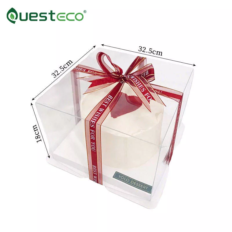 8inch 10inch Transparent Square Cake Box