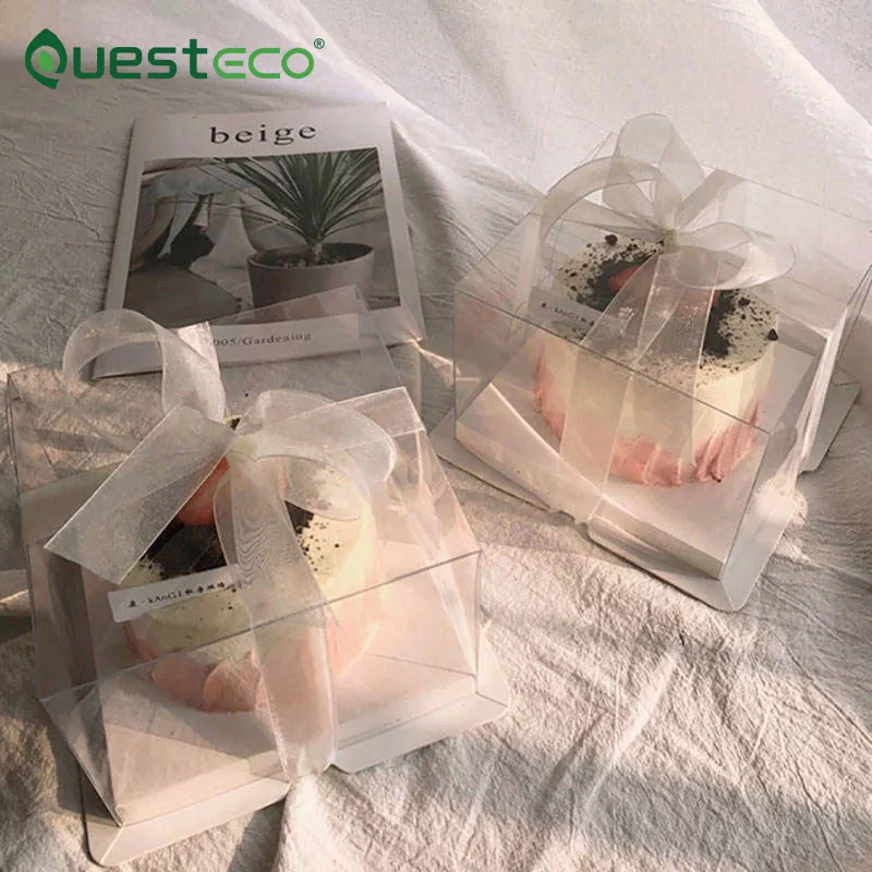 8inch 10inch Transparent Square Cake Box
