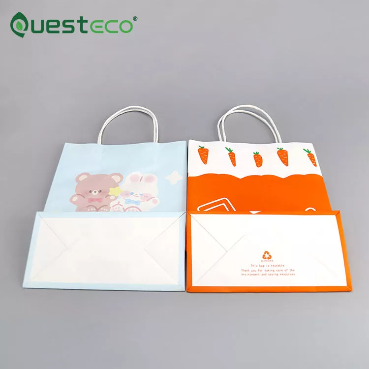 Ivory Paper Bag With Handles