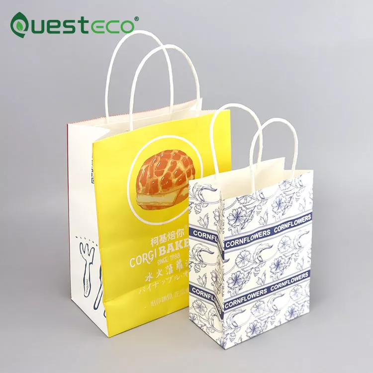Ivory Paper Bag With Handles