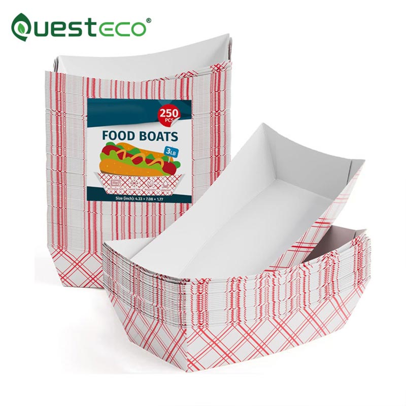 Printed Paper Food Boat Tray